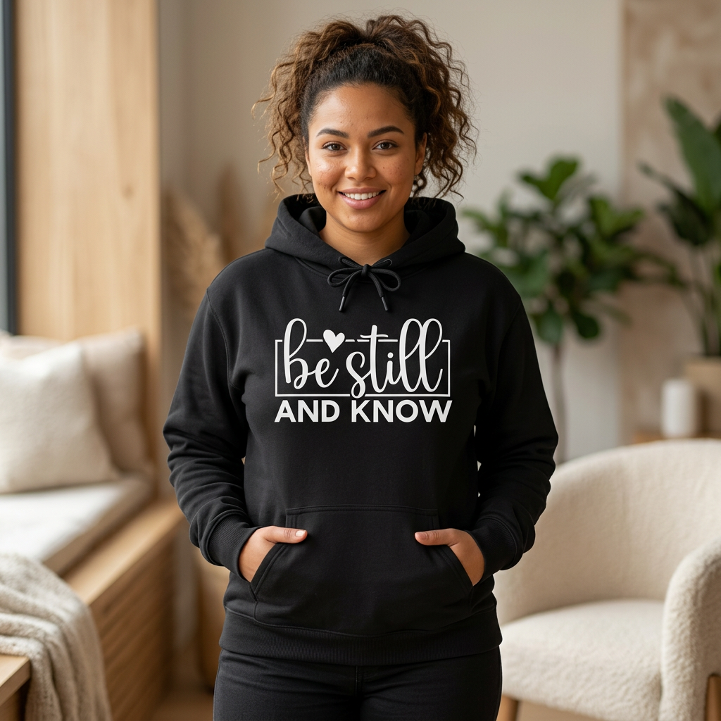 Be Still & Know Hoodie | Christian Hoodie | Faith-Based Sweatshirt | Psalm 46:10 Hoodie