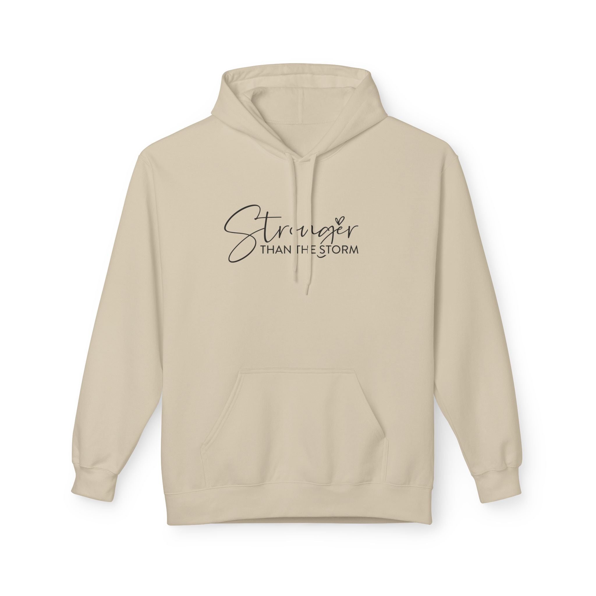 Stronger Than the Storm Hoodie | Inspirational Fleece Hoodie for Women